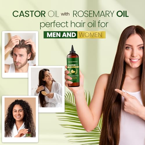 Natural Riches Castor Oil with Rosemary Oil, 8 fl oz, For Stronger, Fuller and Thicker Hair Growth - Organic Castor Oil with Rosemary Oil Premium Grade hair treatment - Image 7