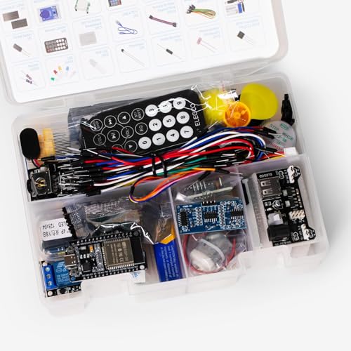Image of ELEGOO ESP-32 Super Starter Kit with Tutorial and Development Board USB-C Dual Core Microcontroller Support AP /STA /AP+STA, CP2102 Chip Compatible with Arduino IDE