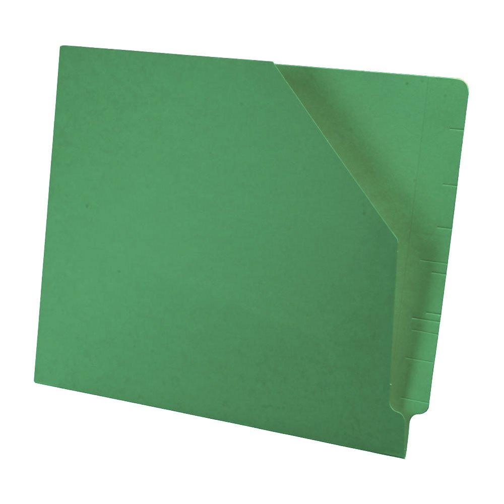 11 pt Green Color Jacket, Letter Size, Slant Cut Front (Box of 100)