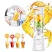 Produktbild Openuye 480ml Mixer Smoothie Maker USB Wiederaufladbar, Tragbar Entsafter Mini Standmixer mit 6 Edelstahlmesser für Obst und Gemüse, Shakes und Smoothies, Zuhause, Büro, Sport, BPA Frei (Weiß)
