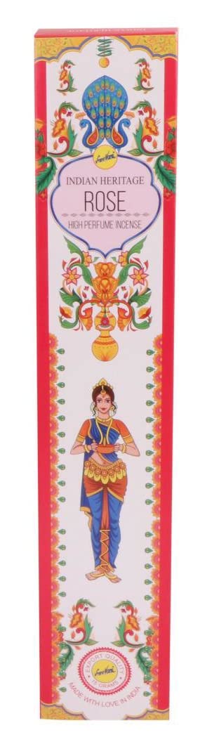 Sree Vani Indian Heritage Rose Incense Sticks (15G, 1 Set, 1 Pack)