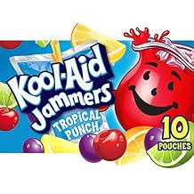 Kool-Aid Jammers Tropical Punch أطفال بنكهة اصطناعية مشروب ناعم 40 قيراط ، 4 علب من 10 أكياس