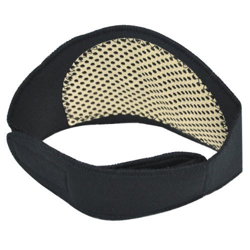 WMA Black Self Heating Neck Wrap Heat Health Brace Support Strap Pain Relief