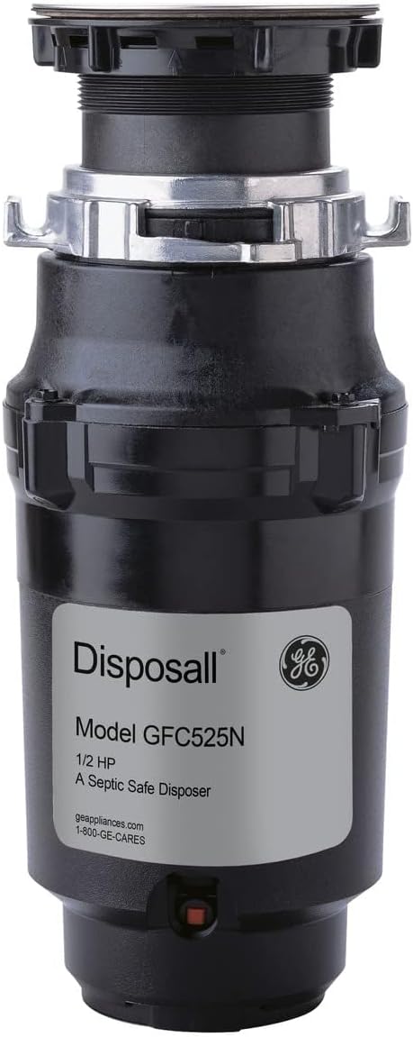Compatible with GE GFC525N Sink 1/2 HP Continuous Feed Disposer, Black