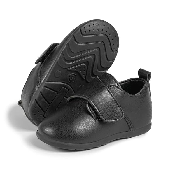 Meckior Infant Baby Boys Girls Classic PU Leather Wedding Loafers Brogue Toddler Oxford Dress Shoes First Steps Walking…