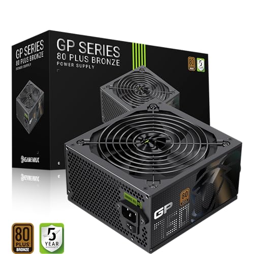 GP 750B - Alimentatore di rete PC 750W, non modulare, 80 Plus Bronze, DC-to-DC, ventola HDB da 140 mm, cavo piatto nero, 9 funzioni di protezione, 5 anni di garanzia, colore: Nero - Alimentatore - Immagine 7