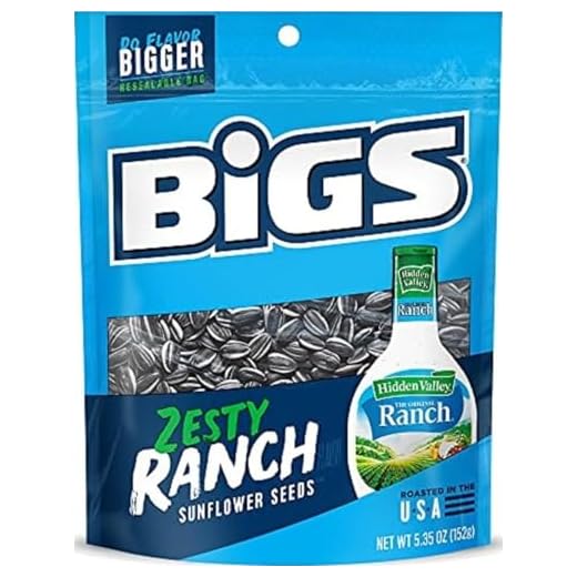 BIGS Sunflower Seeds, Hidden Valley Zesty Ranch Flavor, Easter Basket Stuffer for Sports Fans, 5.35 oz.