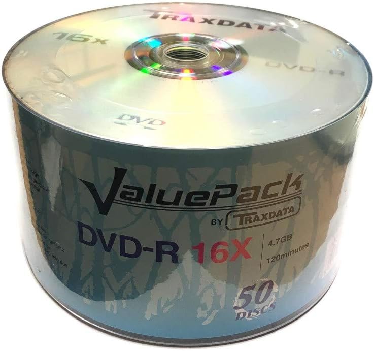 Traxdata50 Ritek ValuePack 16x DVD-R 4.7GB 120 minutes (Shrinkwrap)