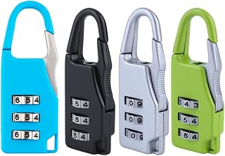 4 Pack Combination Locks Luggage Locks Padlock 3 Digit Combination Padlock Codes with Alloy Body for Travel Bag,Suit Case & Luggage (Style 1)