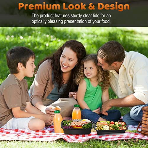Alliebe 50 Pack 32 Oz Meal Prep Container,Lunch Bento Fruit Box With Lids,Portable Lunch Food Storage Containers Kitchen Food Take-Out Camping Picnic Box Microwave Dishwasher Freezer Safe #TOP1