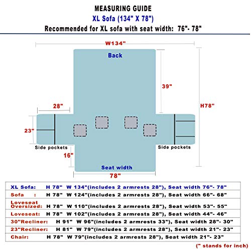 Rbsc Home Sofa Slipovers Waterproof Sofa Covers For Dogs, Couch, Loveseat And Large Sofas (Burgundy, 78") #TOP1