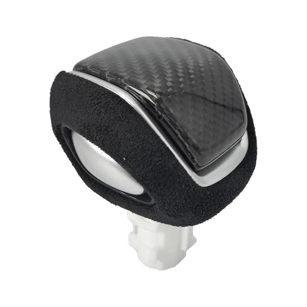 Sxqpocar Black A Anti Fur Real Carbon Fiber Gear Shift Knob For Toyota Lc300 For Land Cruiser 2022-2025 Gear Ball Shift Lever Head(Black A)