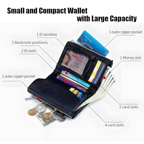 Unisex Pebble Leather Wallet, Soft Pebble Leather Wallets for Women, Short Genuine Leather Purse for Coins and Cards, Small Compact Bifold Pocket Purse Multicolor for Men & Women (White)2