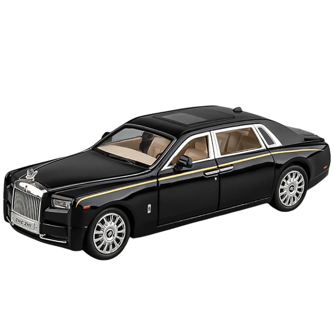 Rolls-Royce Phantom 1/24 Diecast Alloy Model Car Sound Light Pull Back