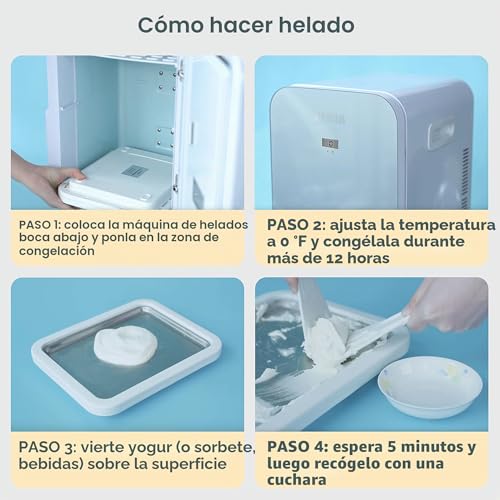 Miniatura 3 de Joymech Plancha Para Hacer Helados, Plancha De Hacer Helados, Plancha Para Hacer Ice Cream Rolls, Incluye 2 Espátulas, Ideal Para Preparar Helado Enrollado Casero Y Yogur Helado Blanco