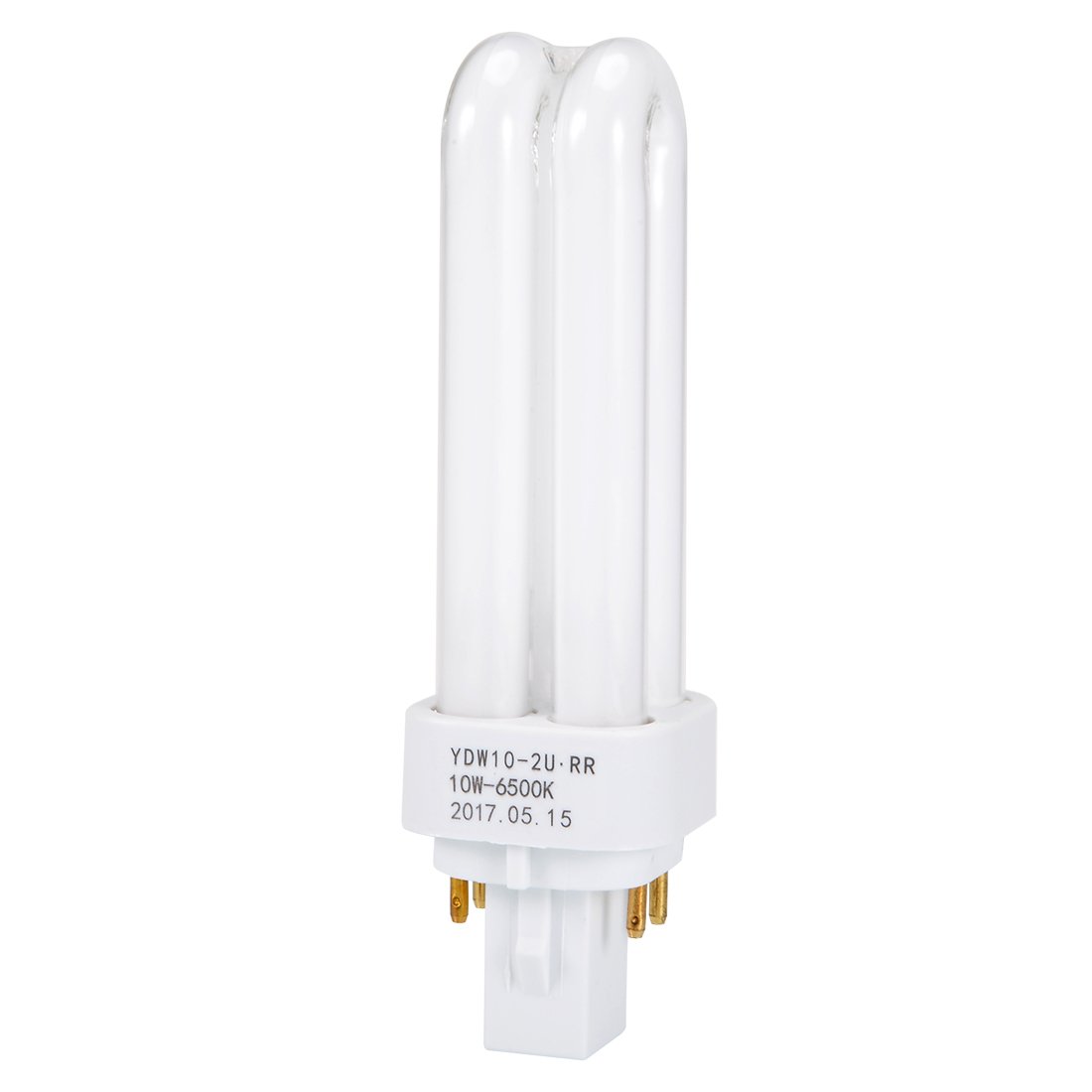 Ruilogod 4pcs AC 220V 10W Double U Tube PL-C lampe 4-Terminal G24 Base de 6500K Blanc Froid
