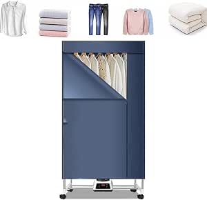 RYUUZA Electric Heated Clothes Drying Rack with Timer and Wheels