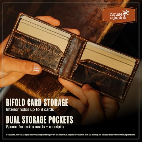 Image of House of Jack Co. Ivor Men's Bifold Money Clip Wallet, Front Pocket Wallet