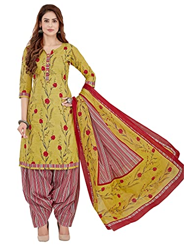 Jevi Prints Women's Cotton Printed Stitched Patiyala Salwar Suit ...