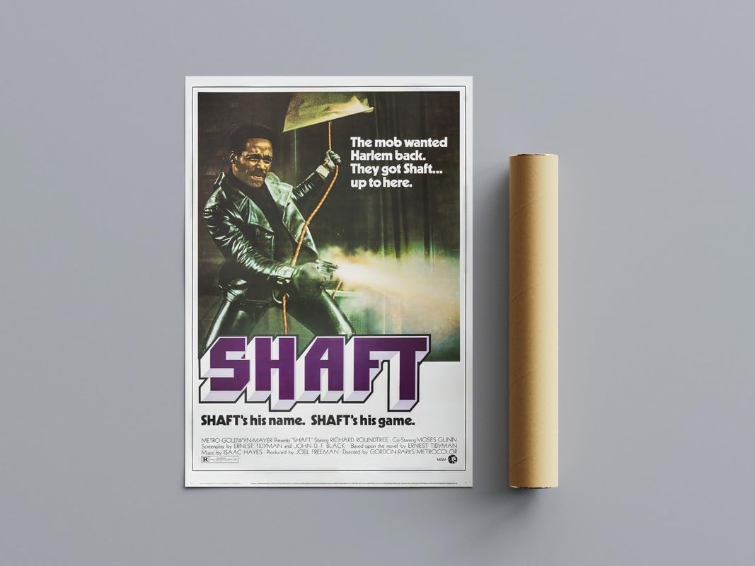 Pixie Posters Multi Colour 70S Classic Movie Posters Shaft Wall Art (A4 Size 21Cmx29.7cm)