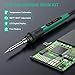Soldering Iron Kit, 70W Soldering Gun with LED Digital Display, Adjustable Temperature 356-932℉ Solder Kit for Electronics, Includes 5pcs Tips, Stand, Solder Wire, Sponge, Paste, Green