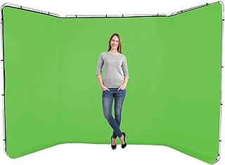 Lencarta Panorama Greenscreen Chromakey Background 2.4 x 4 m | Carry Bag Included | Perfect for Photo Video Streaming Youtube Tik Tok