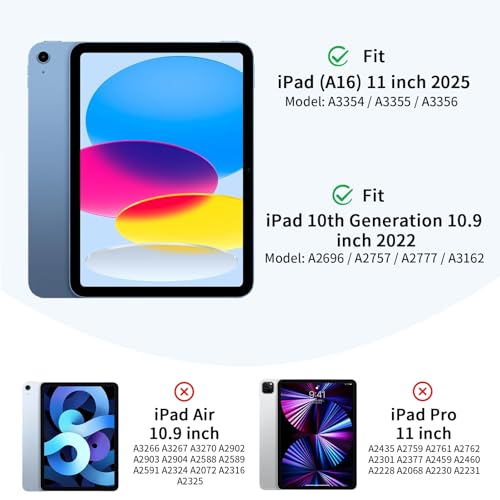 Image of JKSML 2-Pack Screen Protector for iPad A16 11th /10th Generation 11 /10.9 inch 2025 /2022, Tempered Glass UltraFit Tray for Easy Installation, Case Friendly, Bubble-Free, Face ID & Apple Pencil Support