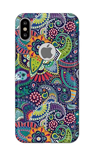Image of Printed Hard Back Cover Case for Apple iPhone X | iPhone 10 | iPhone Xs | iPhone 10s Logo View Back Cover (Miraculous Patterns) -1803