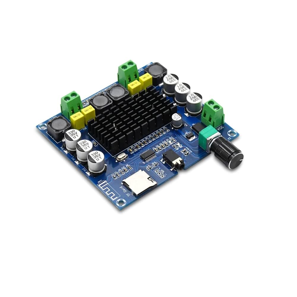 IDUINO 2 x 100W Bluetooth 5.0 TDA7498 digital Power amplifier board Stereo Audio AMP Module Support TF Card AUX XH-A105-image-33
