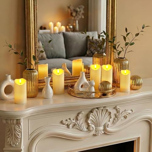 Image of Homemory Waterproof Candles Outdoor, 6 Pack 3 inchx6 inch Flameless LED Pillar Candles with Remote & Timer, Battery Operated Flickering Candles for Patio, Garden, Lantern, Outdoor Decor