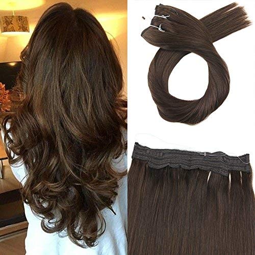 Hair Extensions Brown Halo Remy Human Hair Extensions Halo Wire Hair Extensions Human Hair 80 Grams Wired Hair Extensions Brwon 4 Invisible Hair Extensions