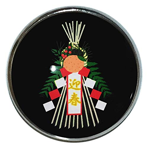 お正月 ピンバッジ しめ飾り 新年 明けましておめでとう 賀正