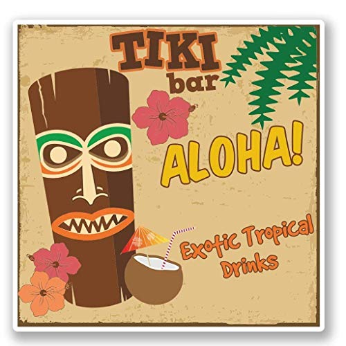 Aloha Tiki Bar Hawaii Round Metal 0.75" Lapel Pin Hat Shirt Pin Tie Tack Pinback2