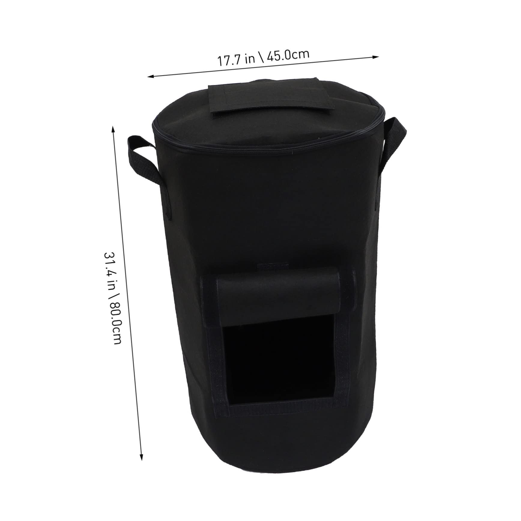 CIYODO Fallen Leaf Storage Bucket Compost Bin Bags Reusable Garden Bags 45cm x 80-33 Gallon Black