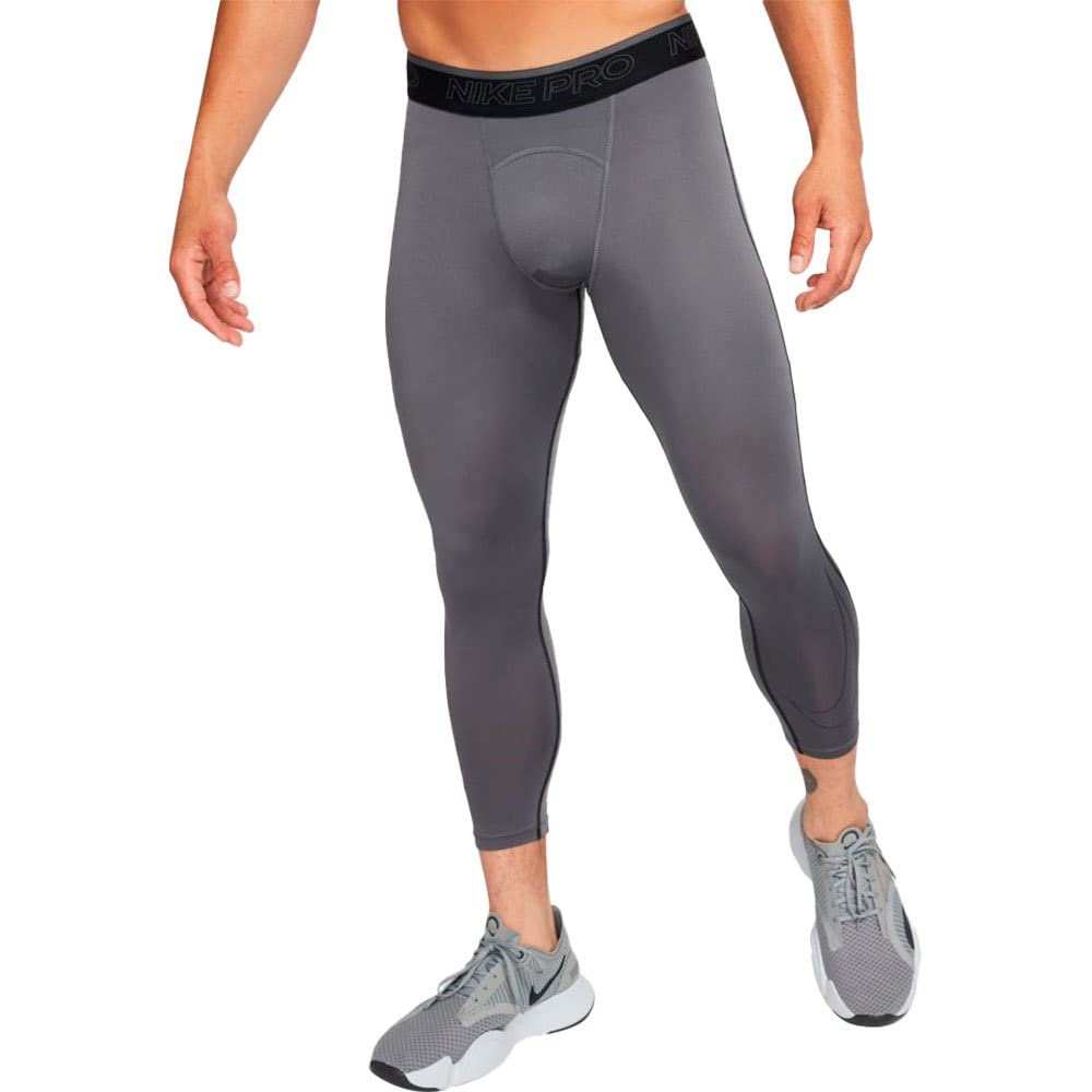 Nike DD1919 M NP DF 3QT Tight Leggings Uomo Iron Grey/​Black/​Black S