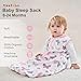 Yoofoss Baby Sleep Sack 6-12 Months Wearable Blanket for Babies 100% Organic Cotton 2-Way Zipper TOG 0.5 Toddler Sleeping Sack 3 Pack, Comfy Lightweight Sleep Sacks