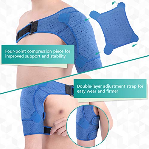 Support d'épaule pour Femmes et Hommes, Enveloppe de Stabilité de Soutien de Coiffe de Rotateur pour Articulation AC Disloquée, Bursite, Tendinite, Déchirure du bras, Manchon de Compression d'épaule