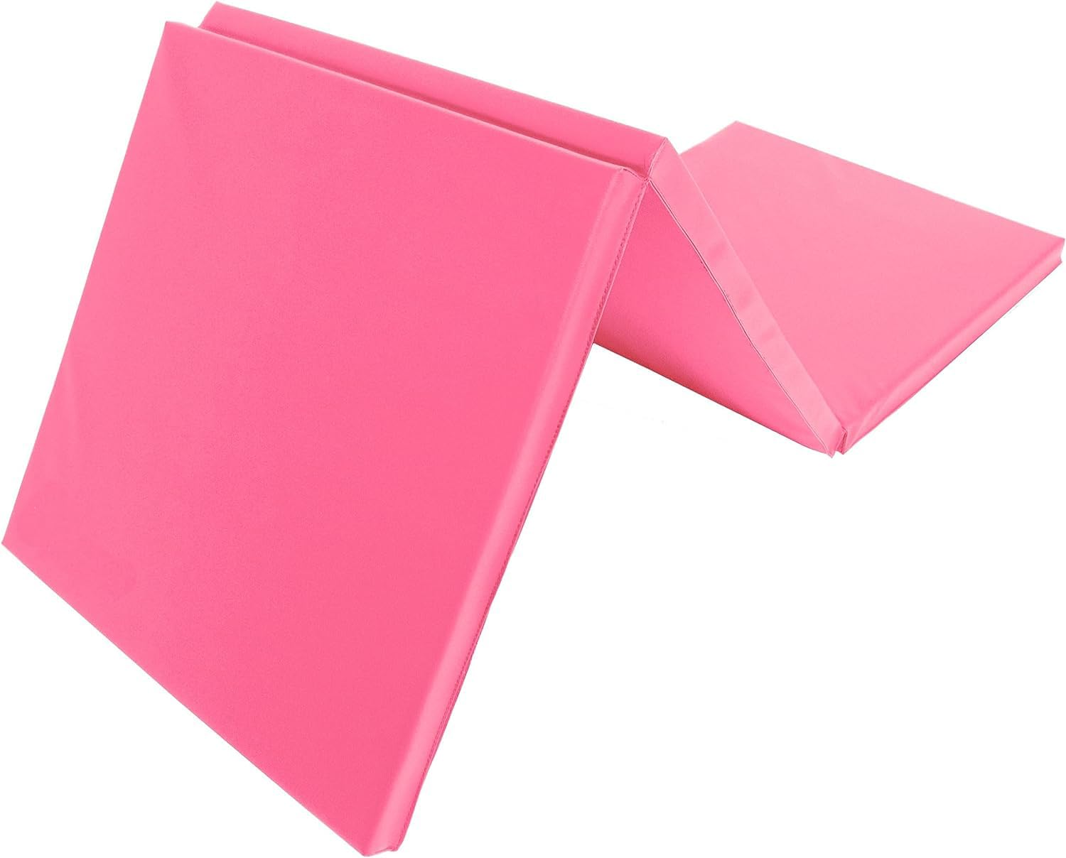 IRIS Tri-Fold Folding Exercise Mat 6’x2’ with Carrying Handles for Tumbling, MMA, Martial Arts, Gymnastics, Stretching (Pink)-image-22