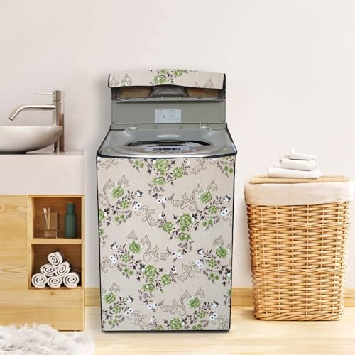 Image of Lithara Top Load Fully Automatic Washing Machine Cover for LG, Samsung, IFB, Whirlpool, Suitable for 5 kg & 5.5 Kg - Waterproof, Dustproof Cover (Print-3)