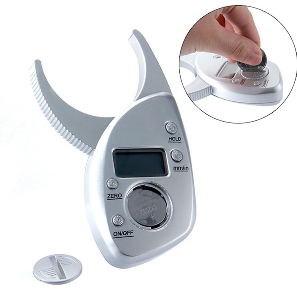 Healifty Calibrador De Grasa Corporal Portátil Con Pantalla Lcd Precisa Herramienta De Medición De Pliegues De Piel Para Salud Y Fitness 4.5 Pulgadas