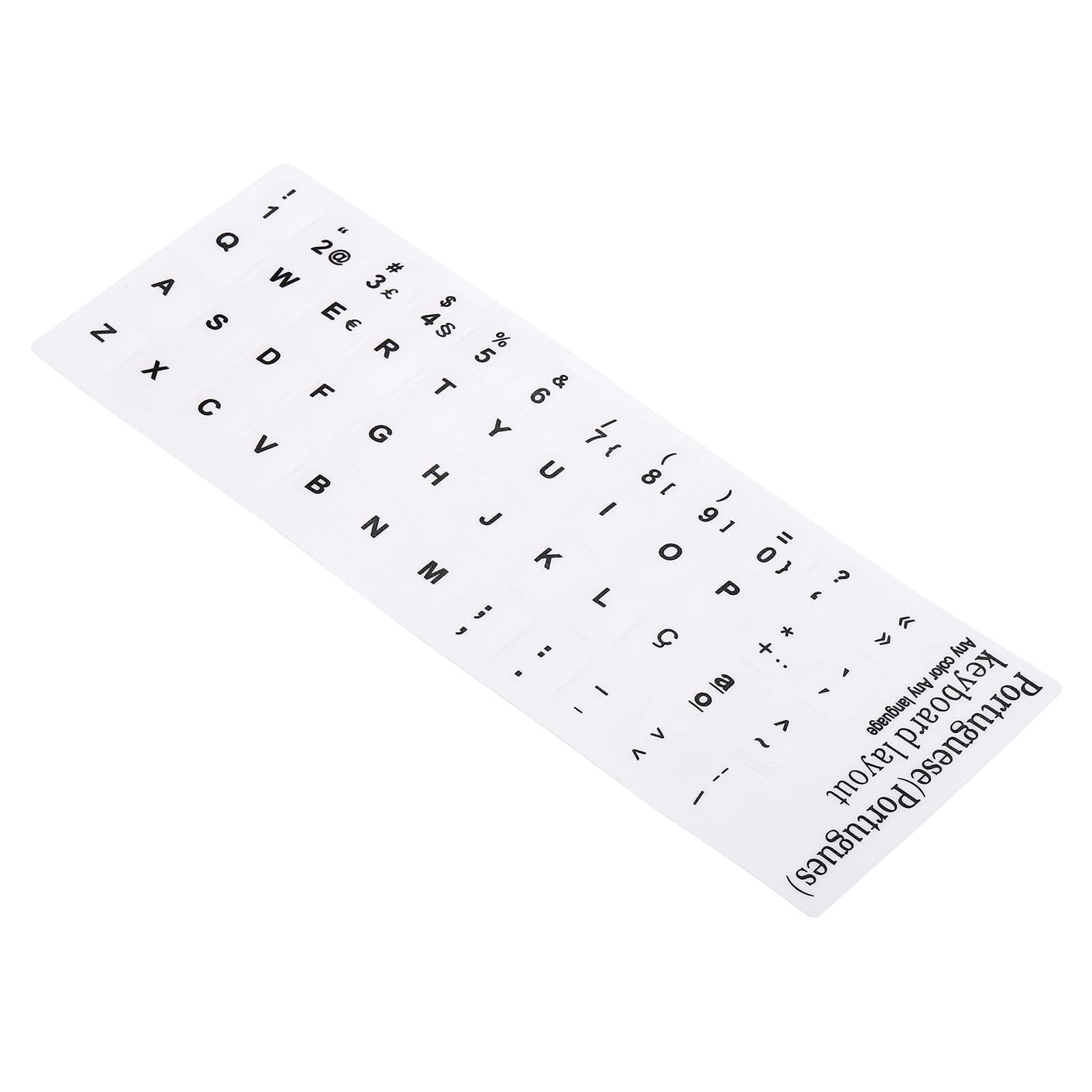 PATIKIL Portoghese Tastiera Adesivi PC Tastiera Adesivi Nero Sfondo con Bianco Scritte per Computer Laptop Notebook Scrivania 2pz
