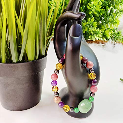 Image of Shubhanjali Crystal Elastic 8mm Stretch Customized Bracelet for Men and Women-(Standard,Multicolor)