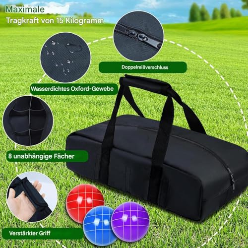 Bolsa de almacenamiento de bolas con divisores y tejido impermeable 5