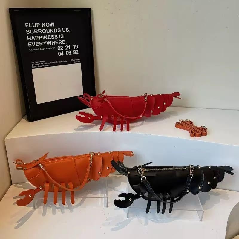 Cute 3D Lobster Shoulder Bag Crossbody Bag, Novelty Purse, Unique Animals Shaped Handbag - Image 7