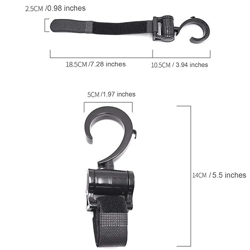 Miniatura 4 de Ganchos para colgar pañales, bolsas de pañales para bebé, organizador de comestibles, bolso de mamá, accesorios para cochecito de mamá, para correr,