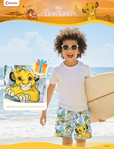 Image of Disney Stitch Spiderman Cars Winnie Toy Story Boy Swim Trunks UPF 50+Swim Shorts Compression Liner & Quick-Dry &Pockets 2-13Y