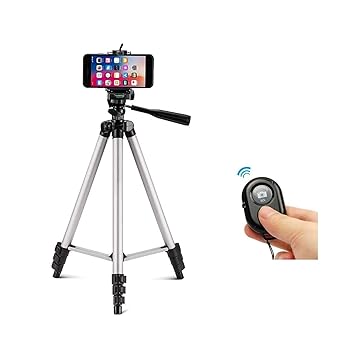 SUBTON Photography Mobile Holder Tripod 3110 Camera Mobile Stand for Vlogging, Video Shooting, YouTube etc Compatible with All Mobile Phones (Tripod 3110 + Remote)