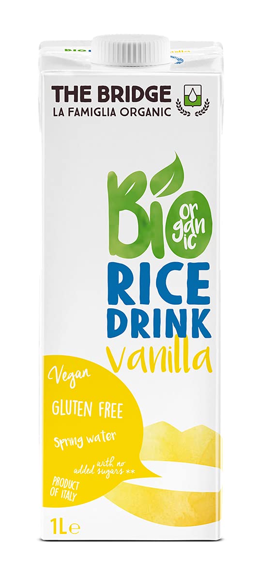 The Bridge - Bio Rice Drink Vanilla - Bevanda Biologica a base di Riso alla Vaniglia (Formato da 1 litro, Scatola da 12 pezzi)