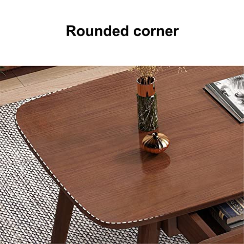 Table basse moderne du milieu du siècle en bois pour le salon