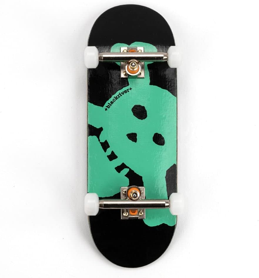 Blackriver New Skull Complete Fingerboard (Neon Turquoise (33.3mm)), Black